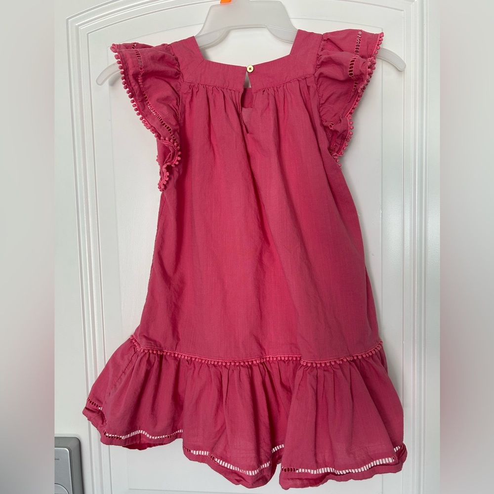 Pink Ruffled Kids Dress. Size 7 - Picture 2 of 6